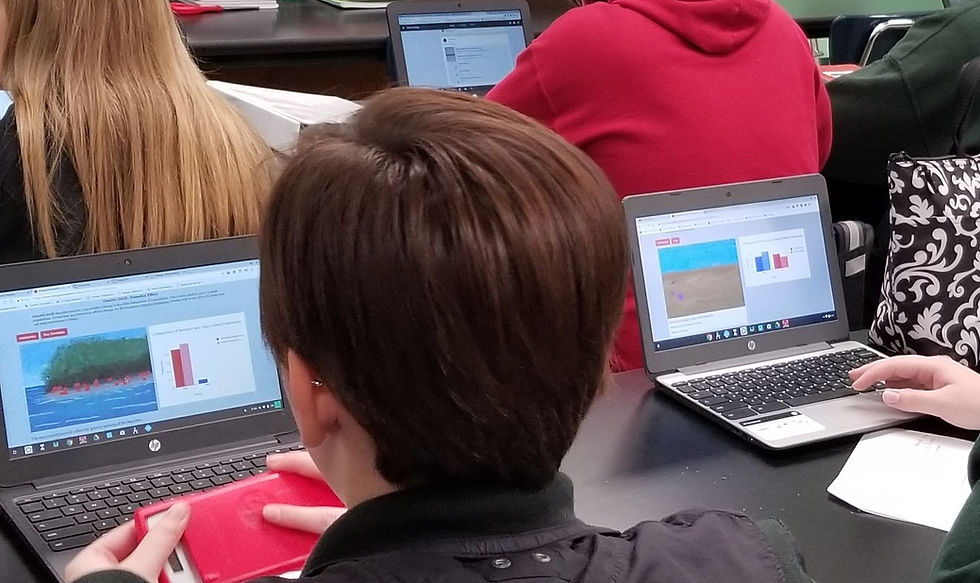 Students use online genetic drift simulations. Simulations are an important part of science EdTech.