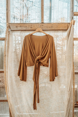 EcoVero Bell Sleeve Wrap Top | Gardenbelle Shop