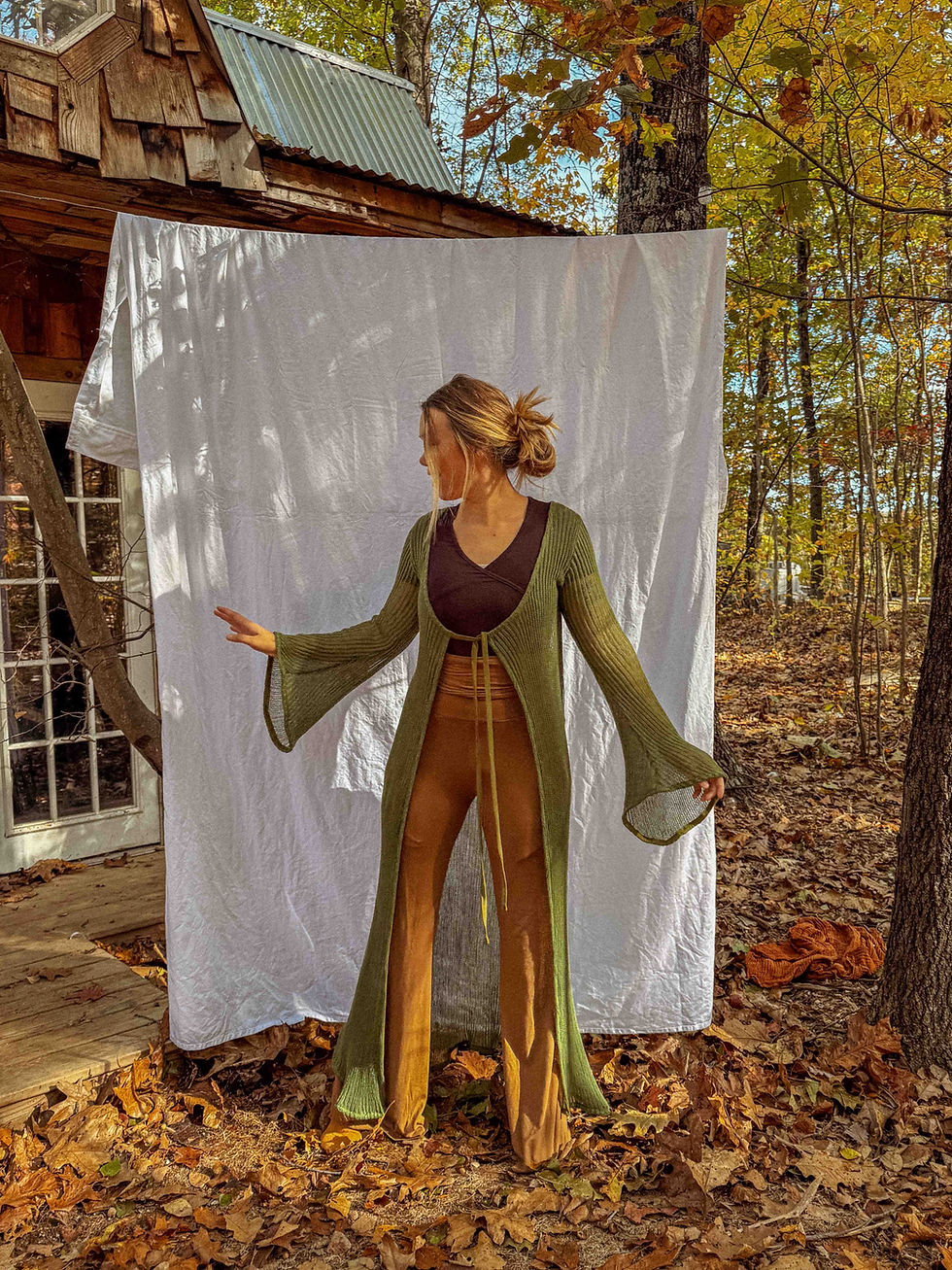 Thumbnail: Wednesday Organic Cotton Open Knit Duster