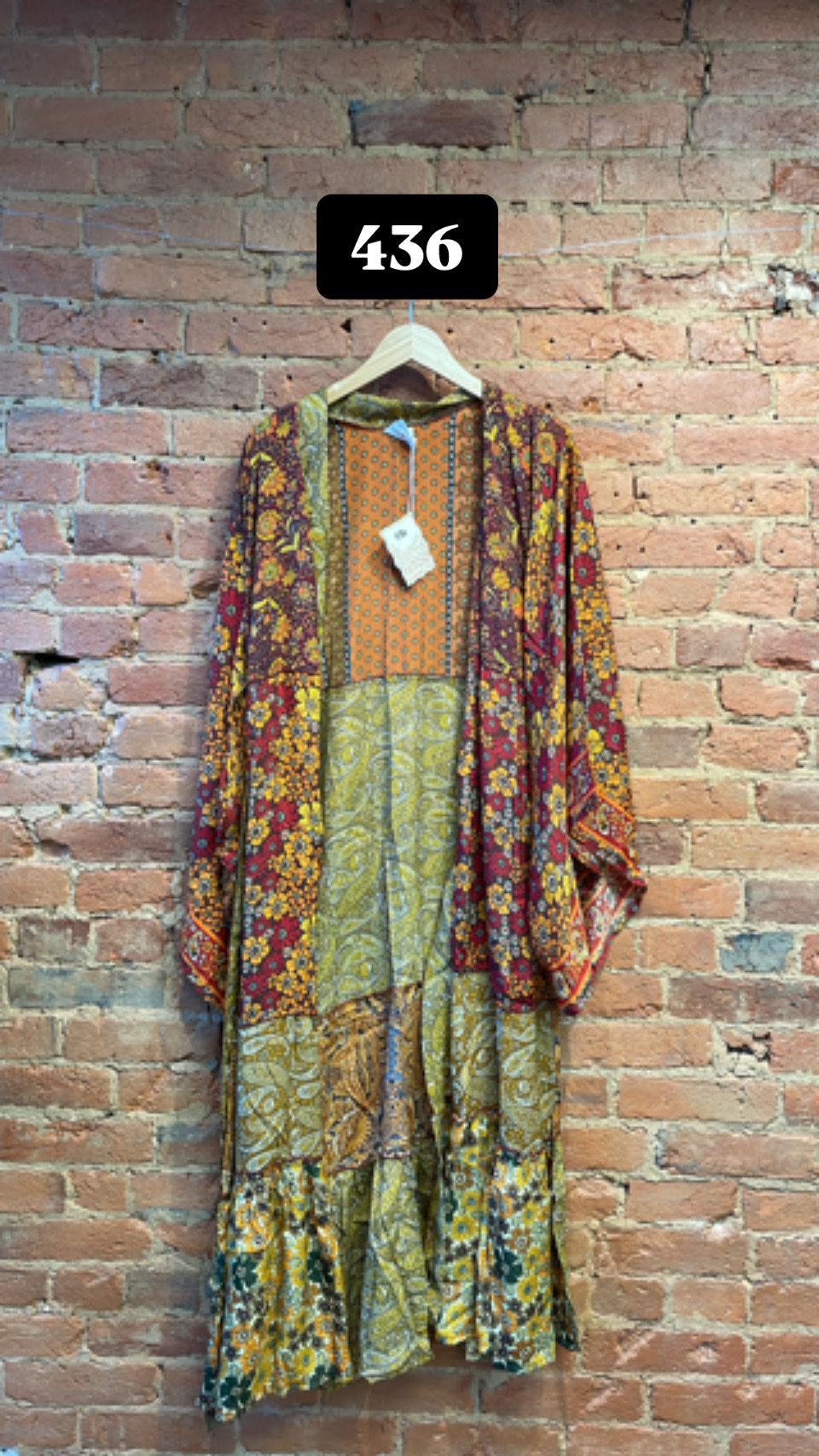 Thumbnail: Golden Hour Recycled Patchwork Kimono Duster
