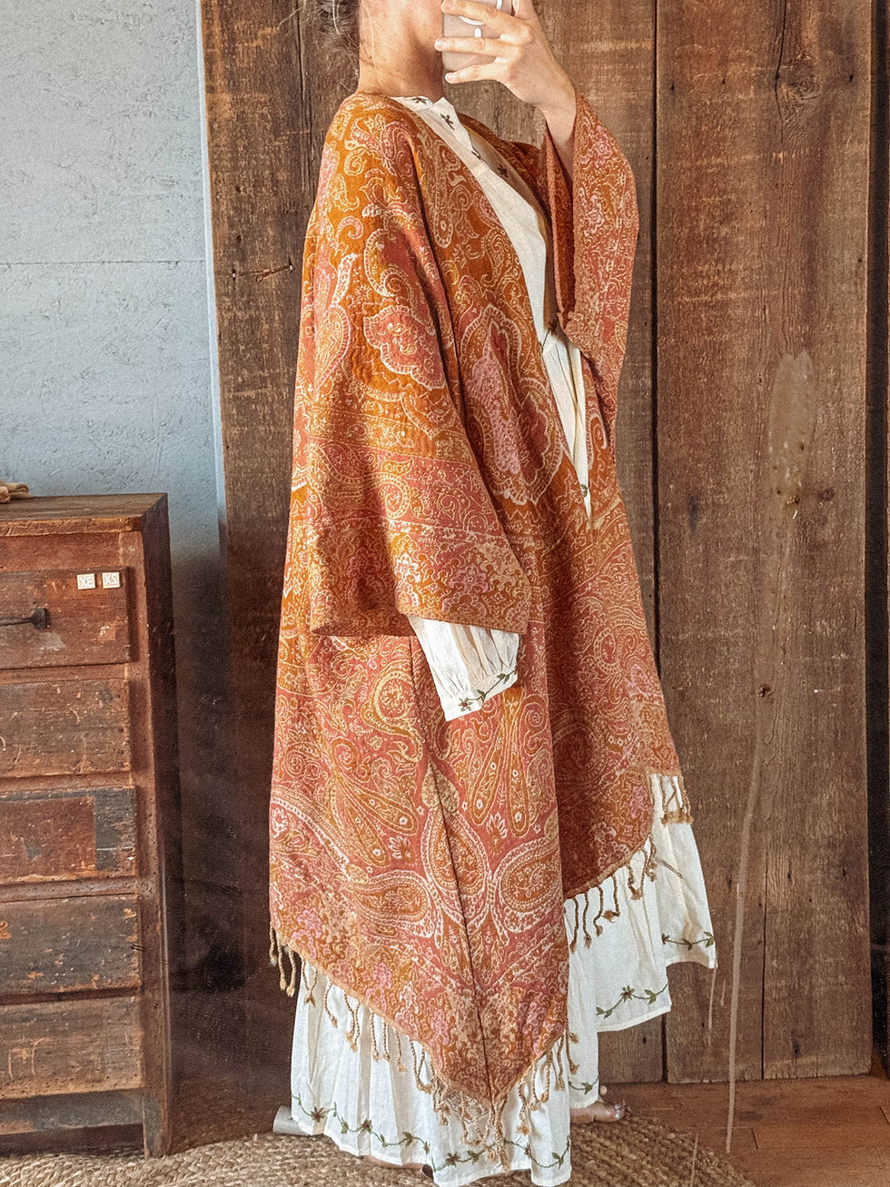 Thumbnail: Abundancy Wool Reversible Kimono Jacket