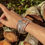 Thumbnail: Peekaboo Crystal + Brushed Sterling Silver Bangle