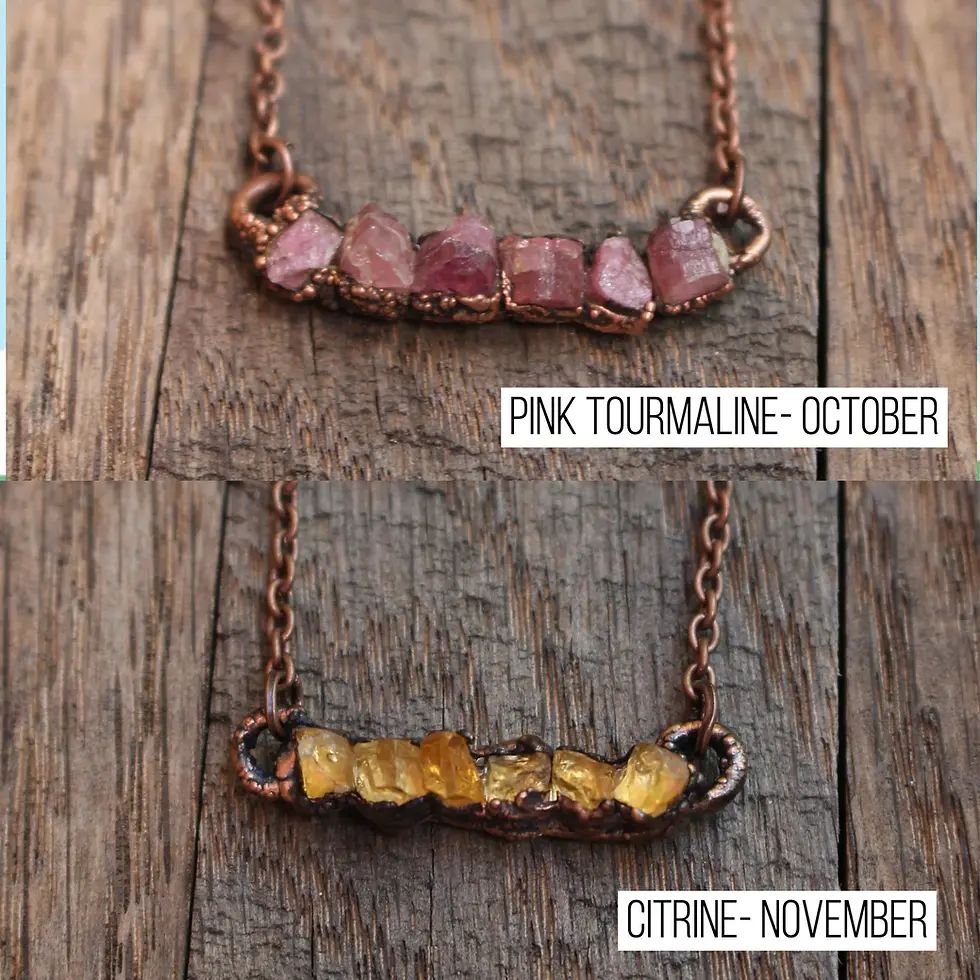 Thumbnail: Raw Birthstone Bar Necklace