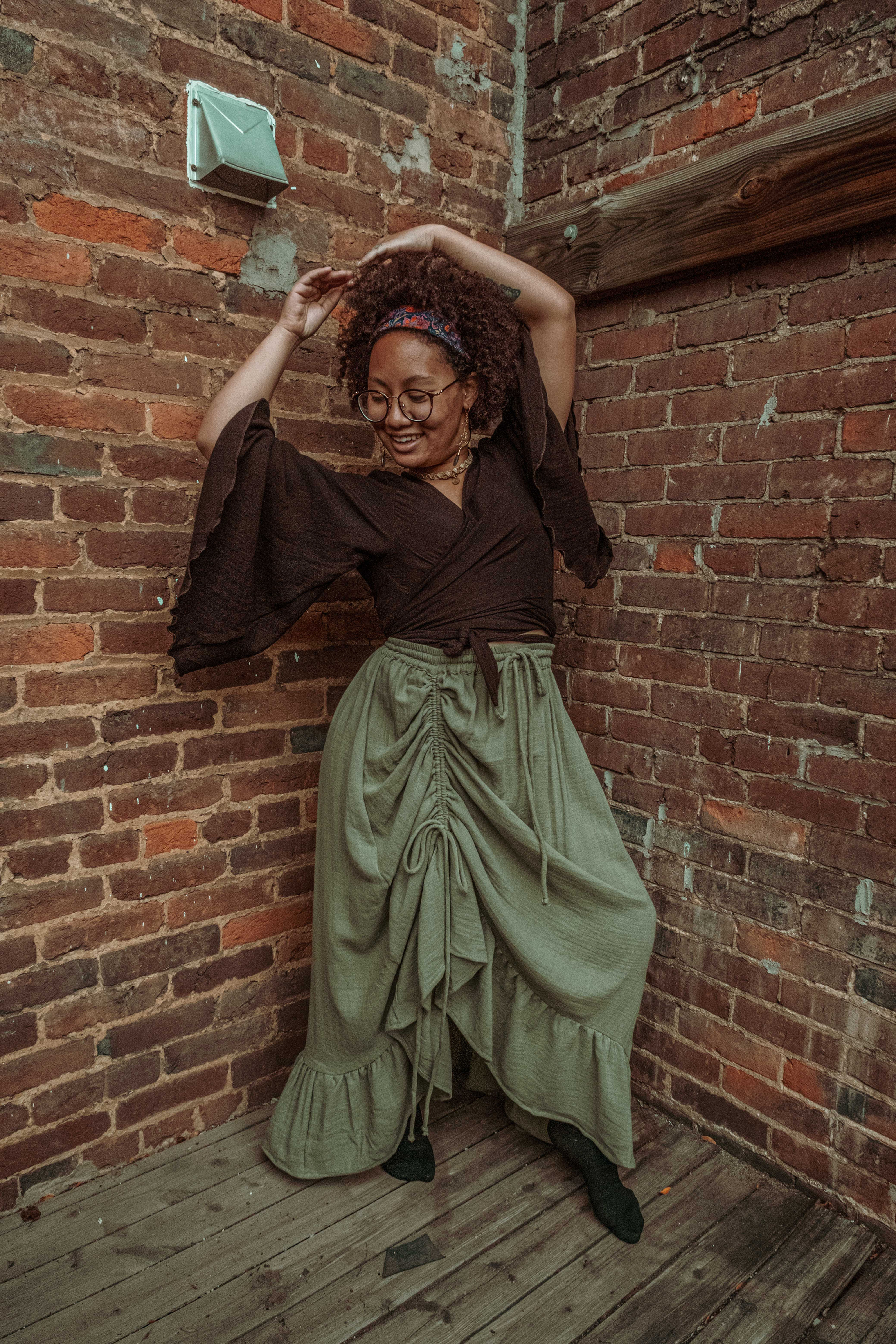 Valentina Cinch Skirt: Organic Cotton Bamboo