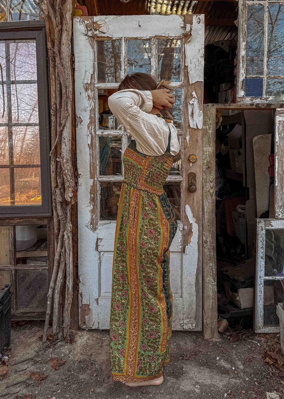 Thumbnail: Jaipur Sisters Convertible Jumpsuit Pants