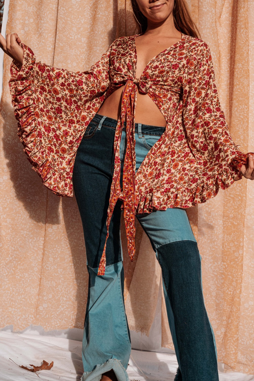 Simona Silk Wrap top | Gardenbelle Shop