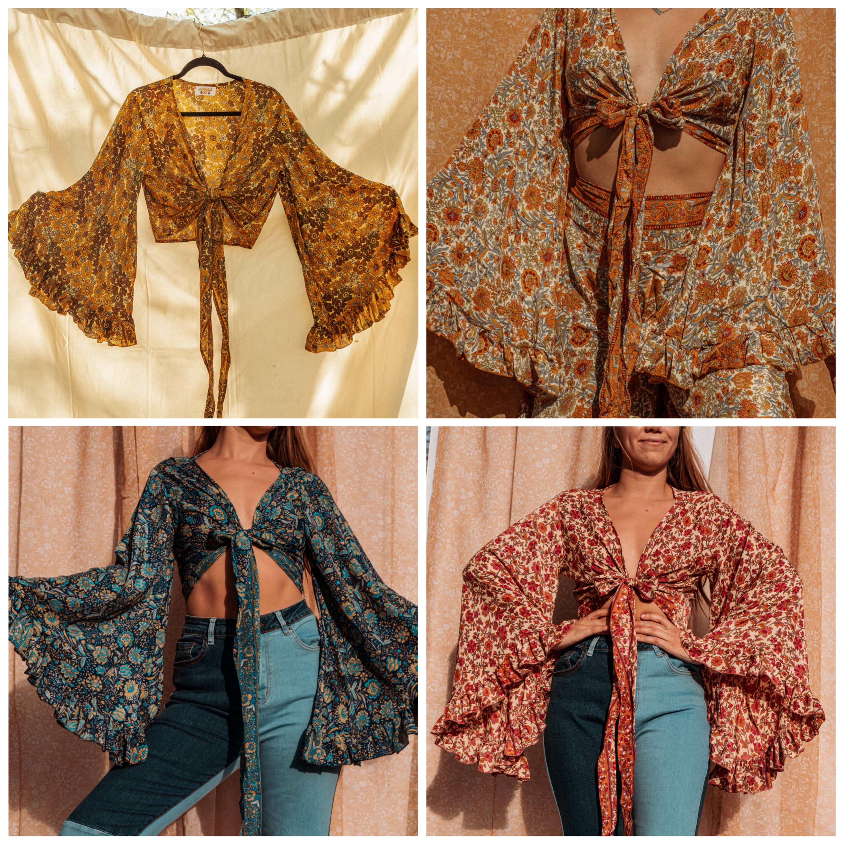 Simona Bell Sleeve Wrap top