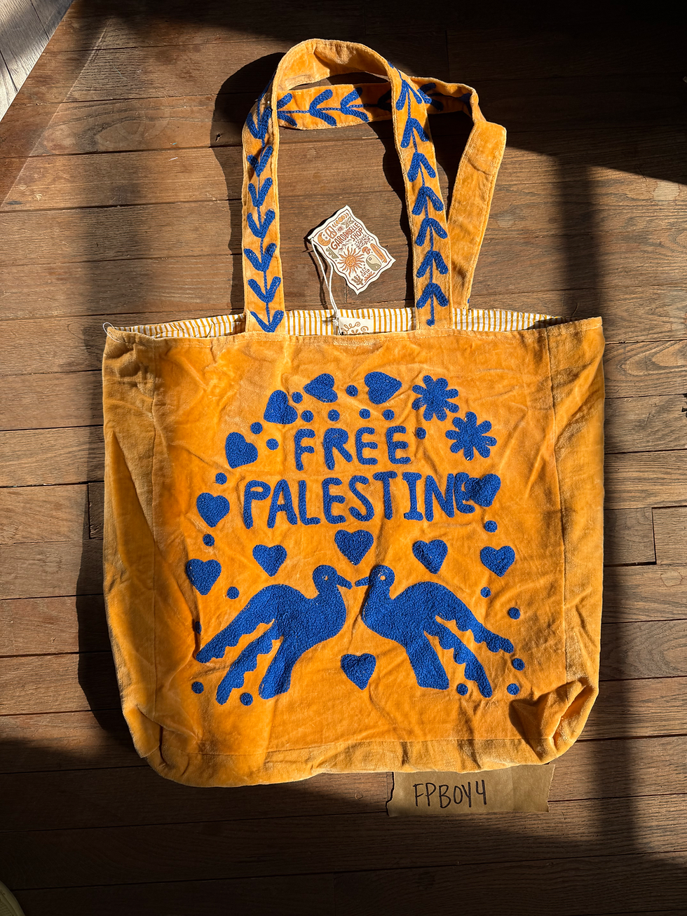 Thumbnail: Free Palestine Velvet Tote Bag