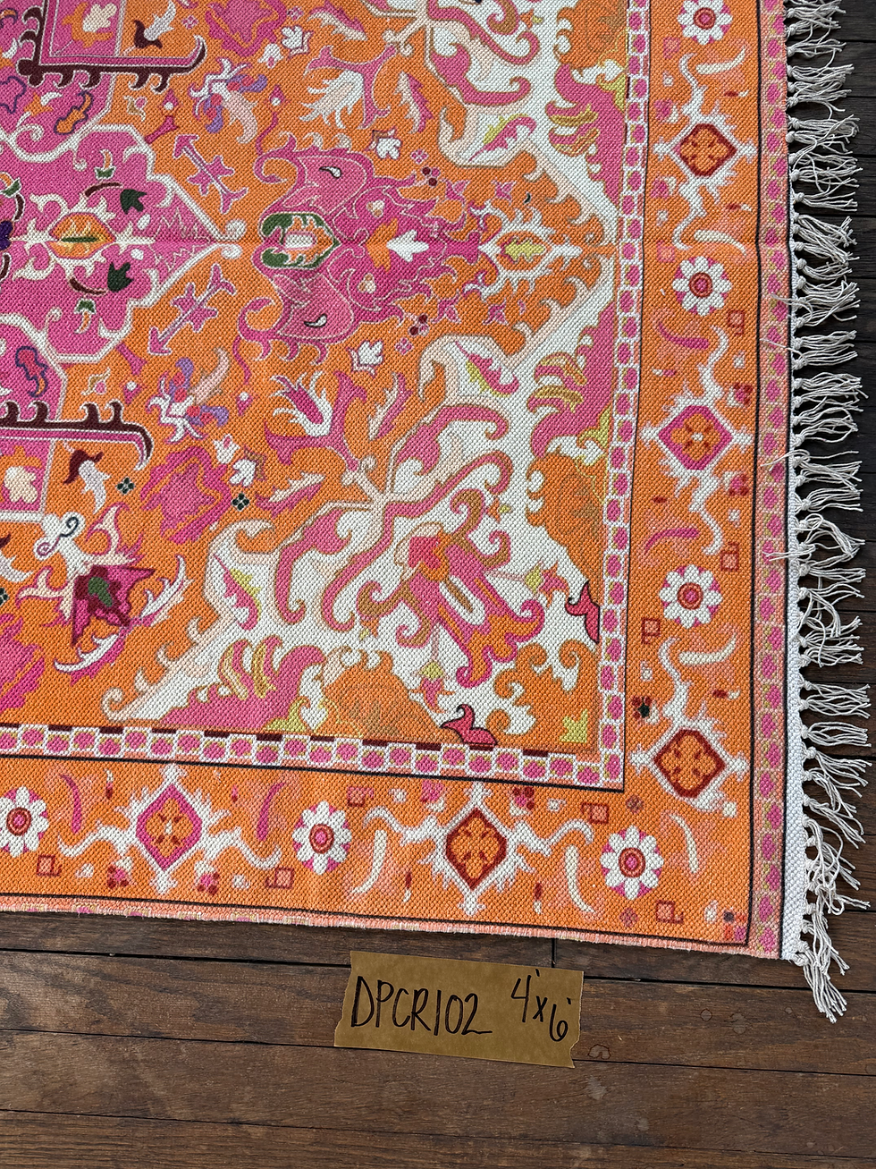 Thumbnail: Cotton Printed Rug 102 | 4' x 6'