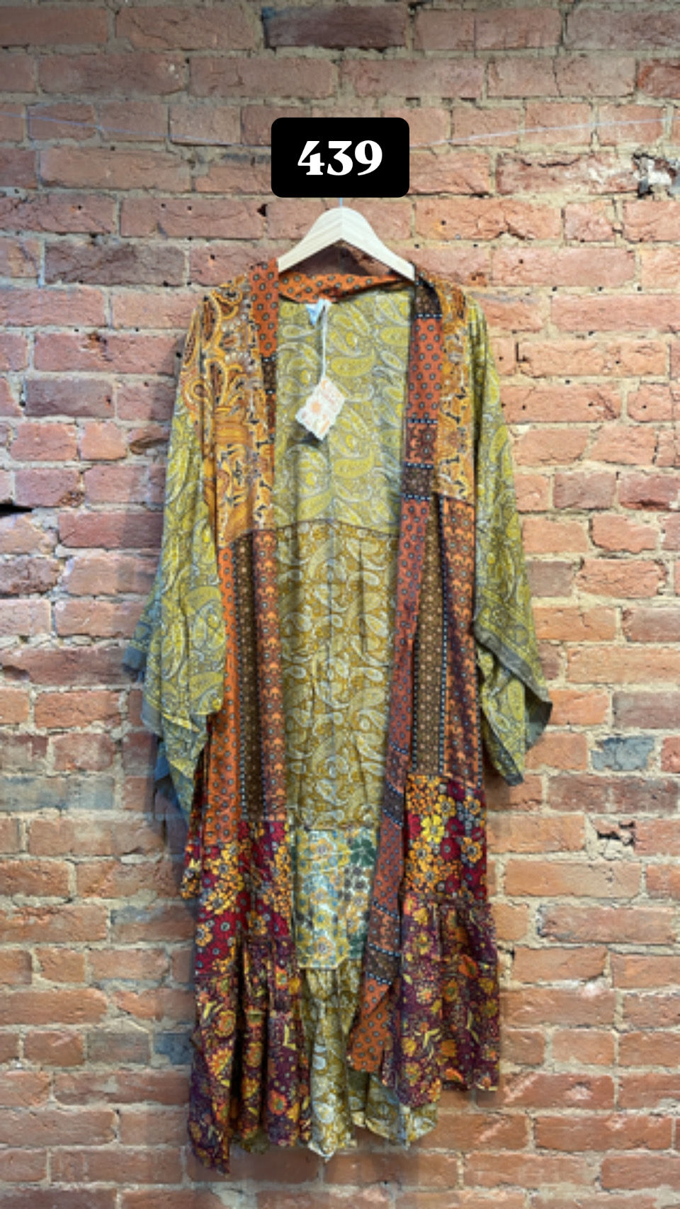 Thumbnail: Golden Hour Recycled Patchwork Kimono Duster