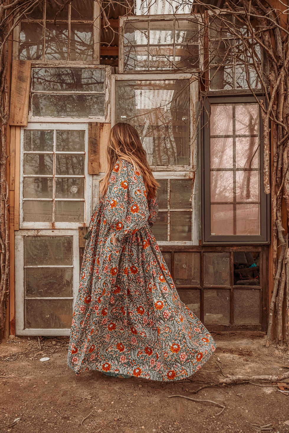 Thumbnail: Marlowe Organic Cotton Hand Block Printed Dress