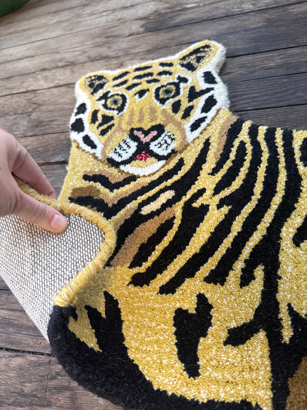 Thumbnail: Hand Tufted Wool Tiger Rug MEDIUM 3' x 5'