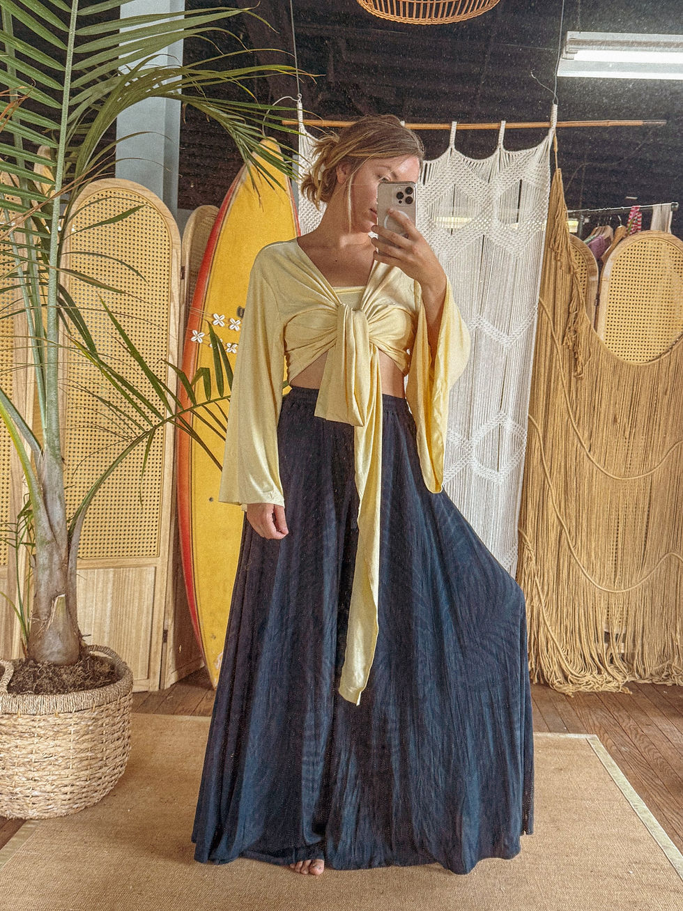 Thumbnail: EcoVero Bell Sleeve Wrap Top