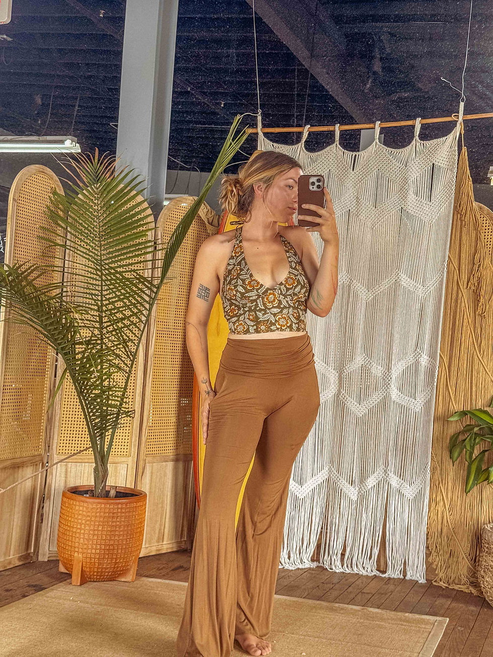 Thumbnail: Block Printed Bralette Organic Cotton