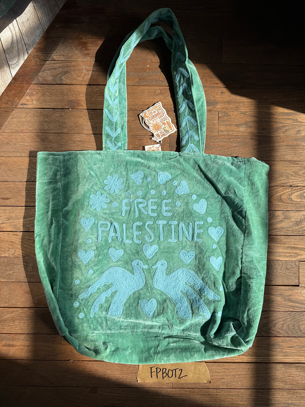 Thumbnail: Free Palestine Velvet Tote Bag