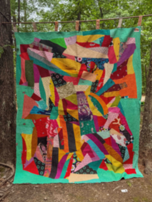 Vintage Patchwork Kantha Room Dividing Black Out Curtain