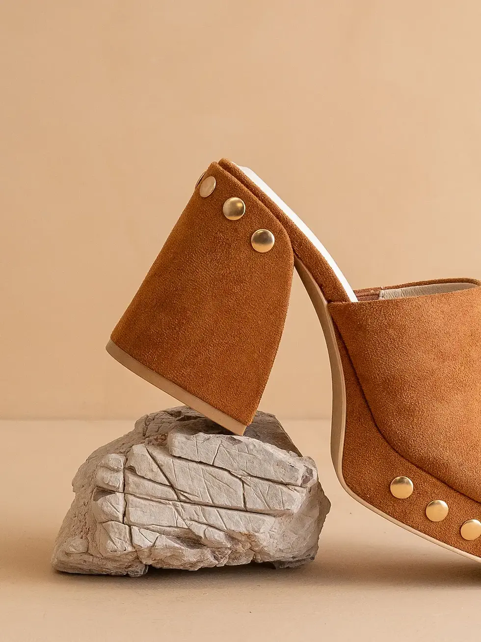 Thumbnail: The Leona | Caramel Studded Platform Heel