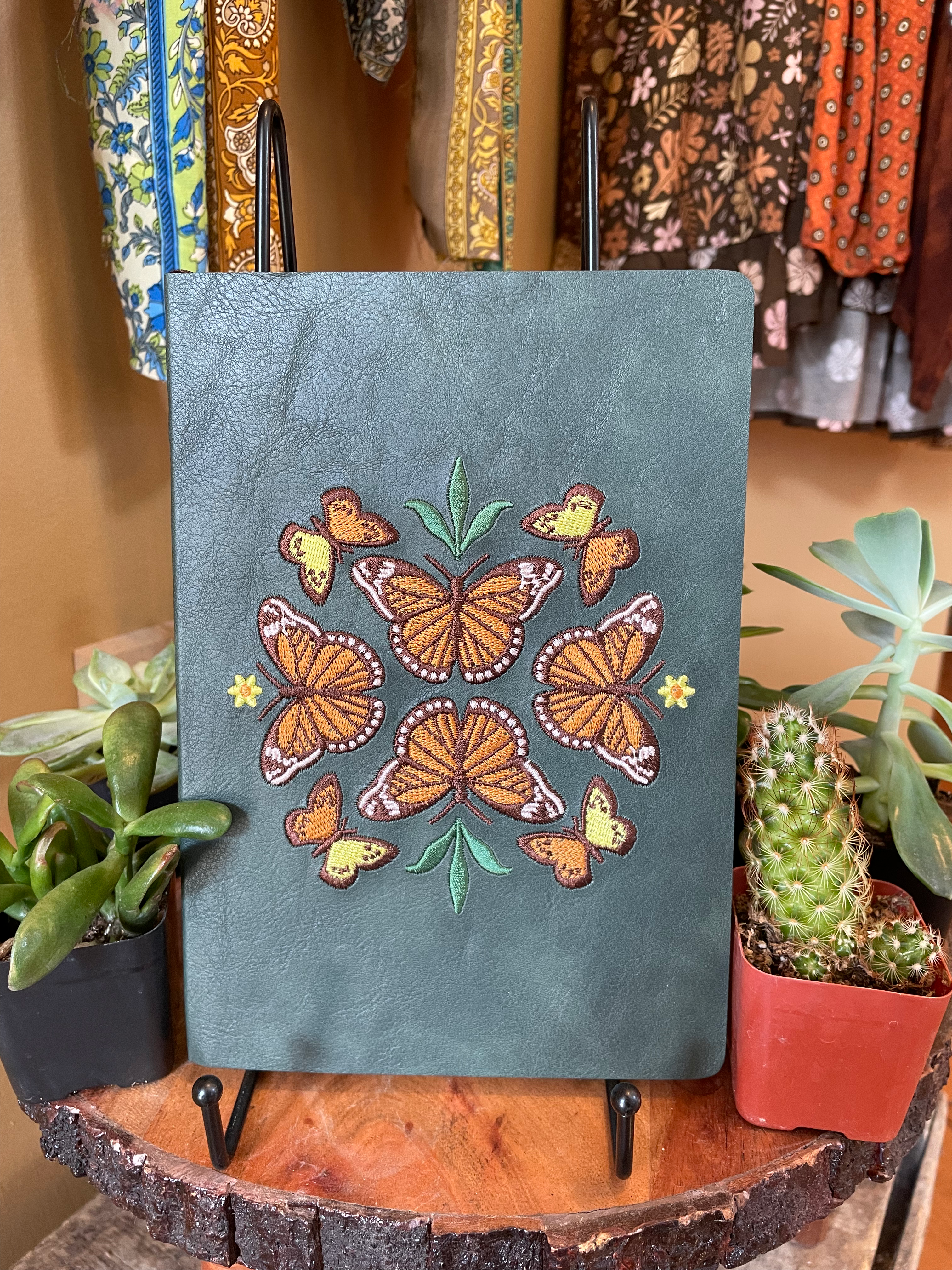 Butterfly Dance Embroided Journal