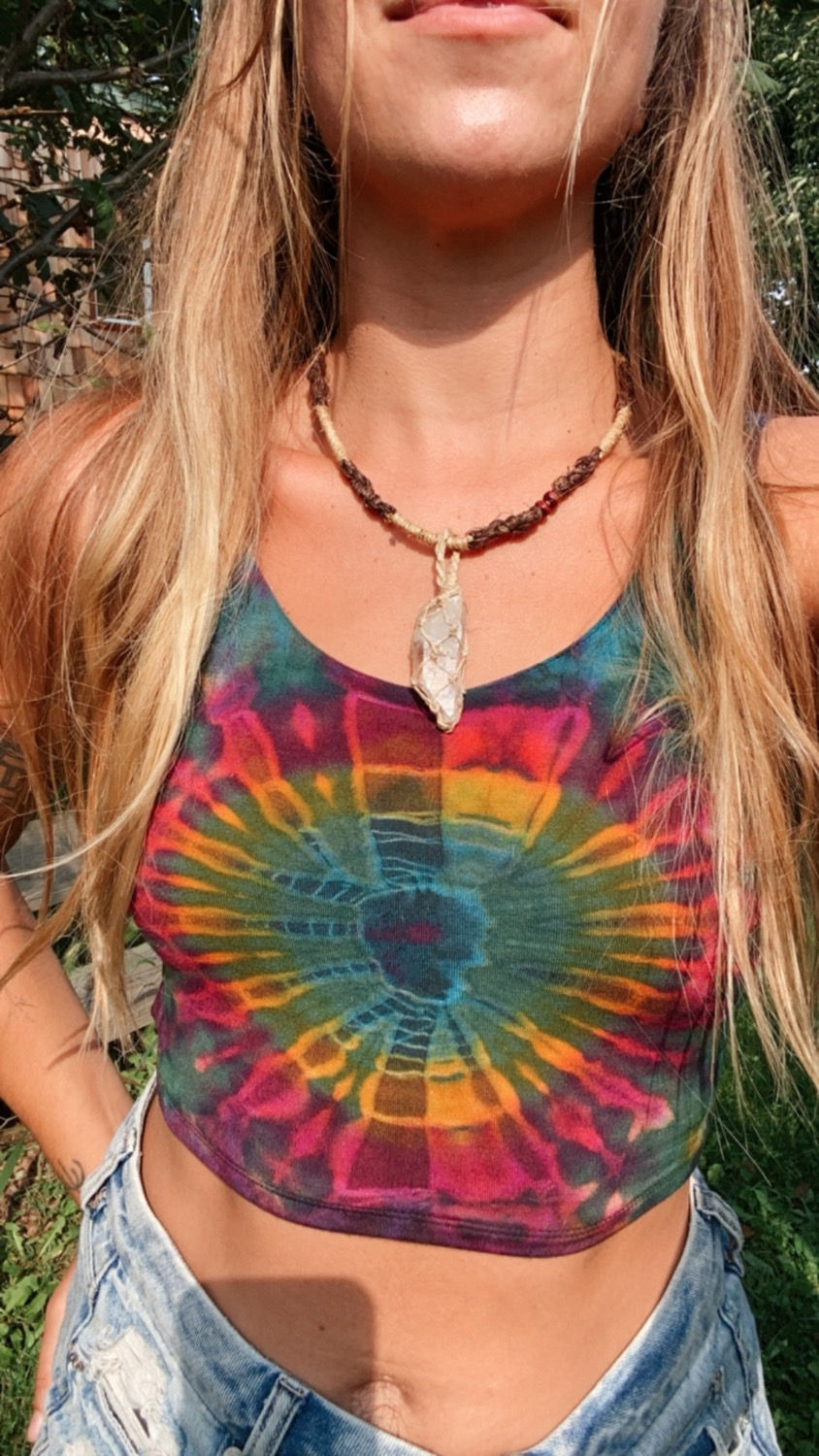 Thumbnail: Healing Himalayan Crystal Adjustable Length Headpiece/Necklace