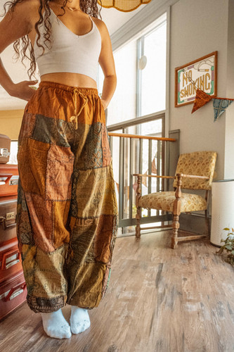 Thai Cotton Patchwork Joggers | Gardenbelle Shop