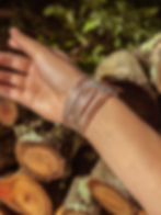 Thumbnail: Peekaboo Crystal + Brushed Sterling Silver Bangle