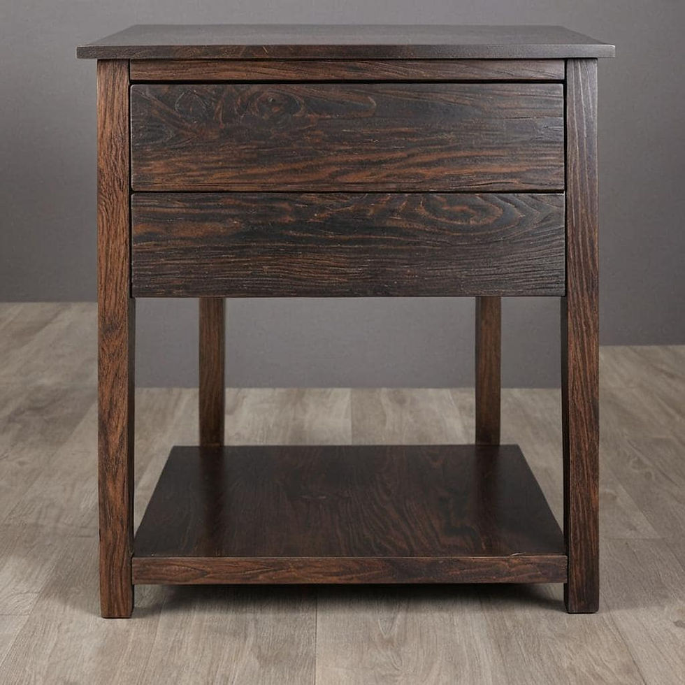 Thumbnail: Solid wood bedside table / nightstand / side table, oak