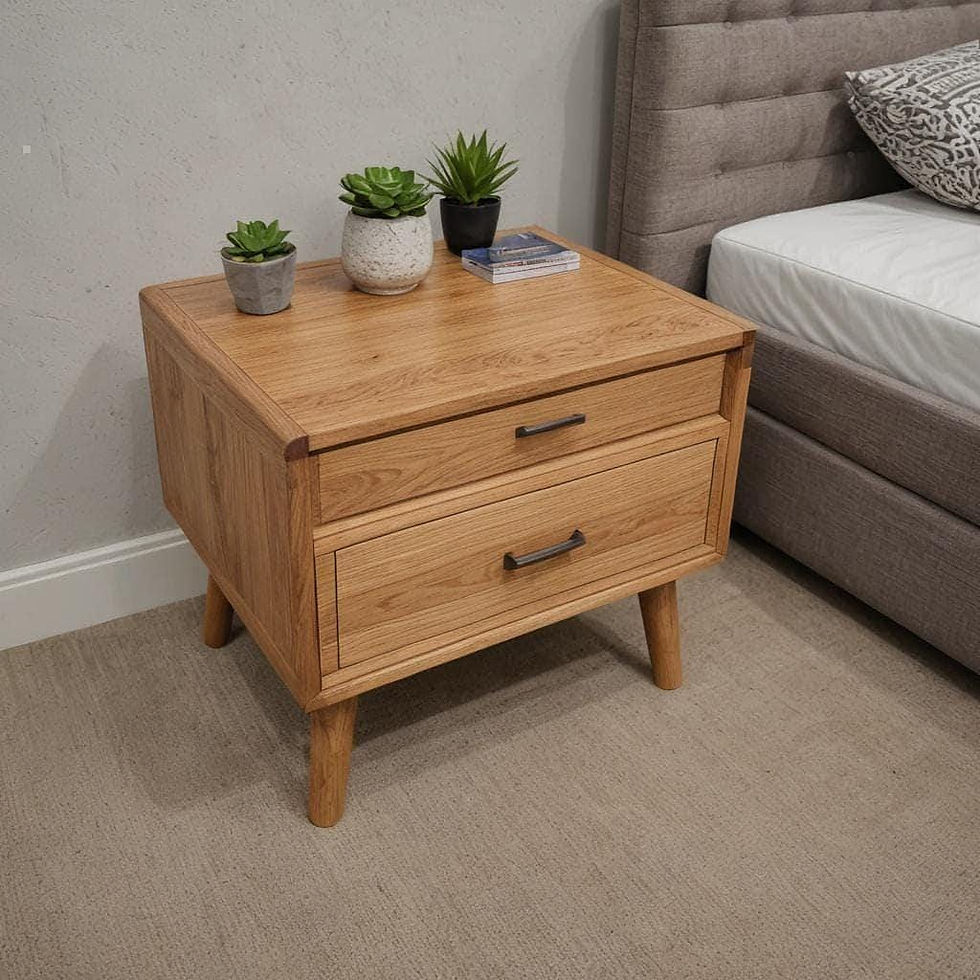 Thumbnail: Handmade bedside table, side table, plant stand