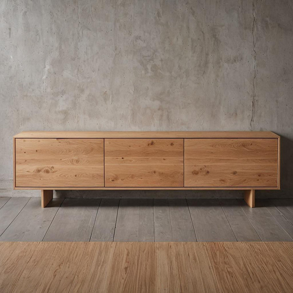 Thumbnail: Solid Wood Lowboard Sideboard Console Table Side Table Cabinet