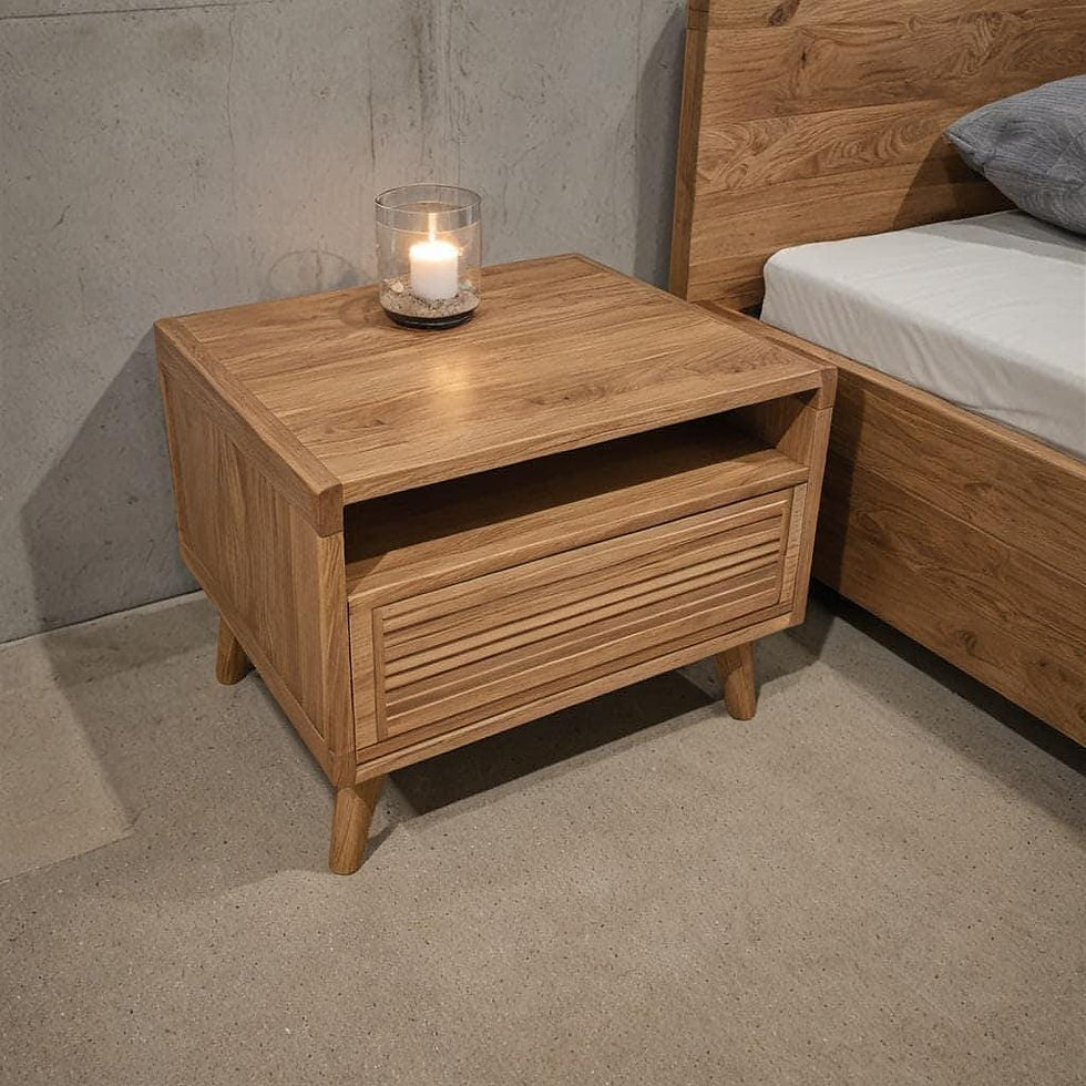 Thumbnail: Handmade bedside table, side table, plant stand