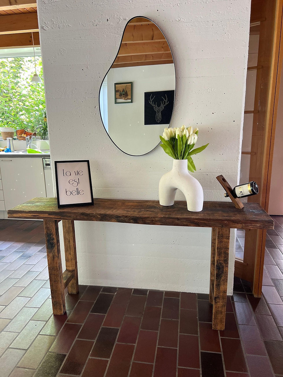 Thumbnail: Rustic Reclaimed Wood Foyer Console Table - CUSTOMIZABLE