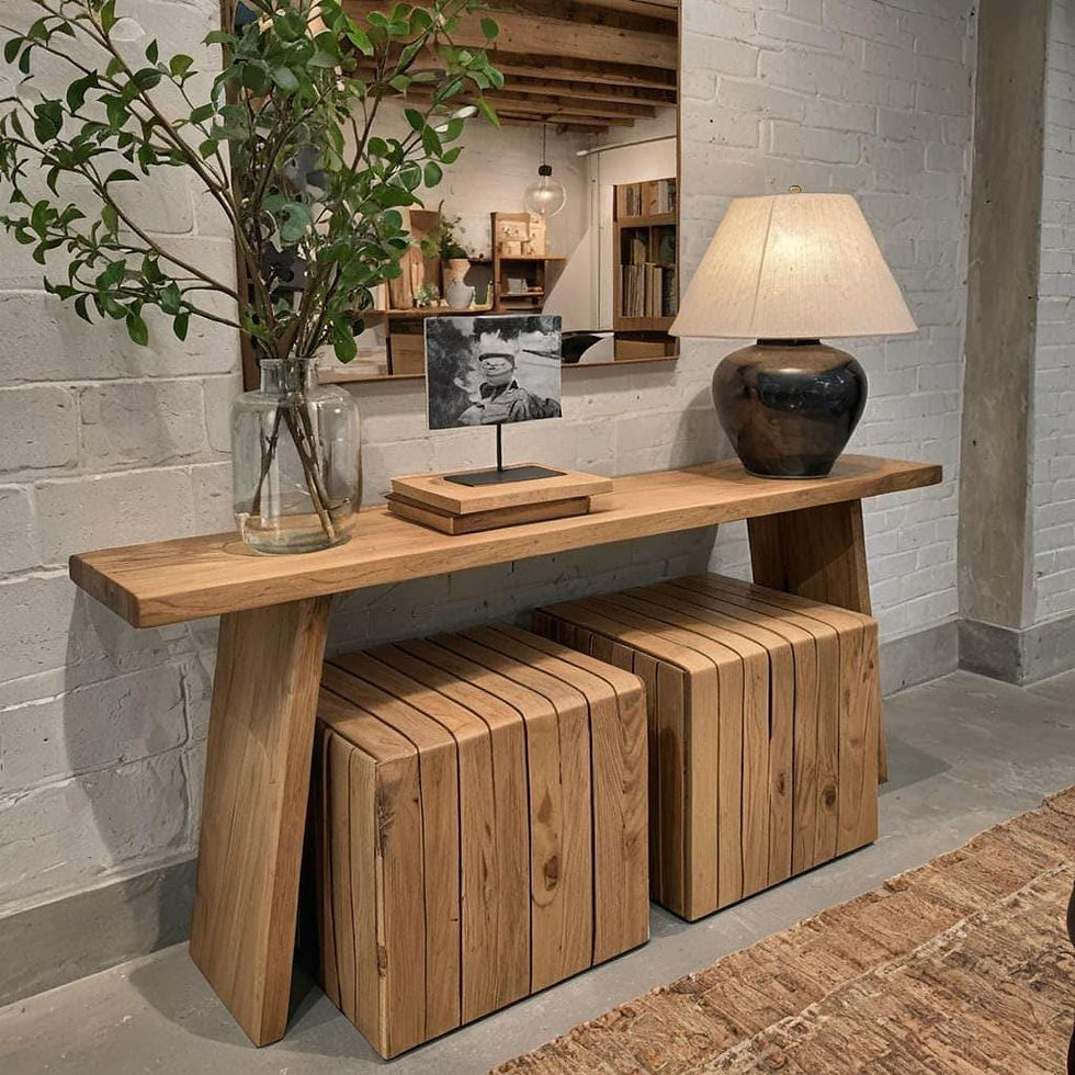 Miniaturbild: Customizable Entryway Wood Console Counter Table, Long Bar Height