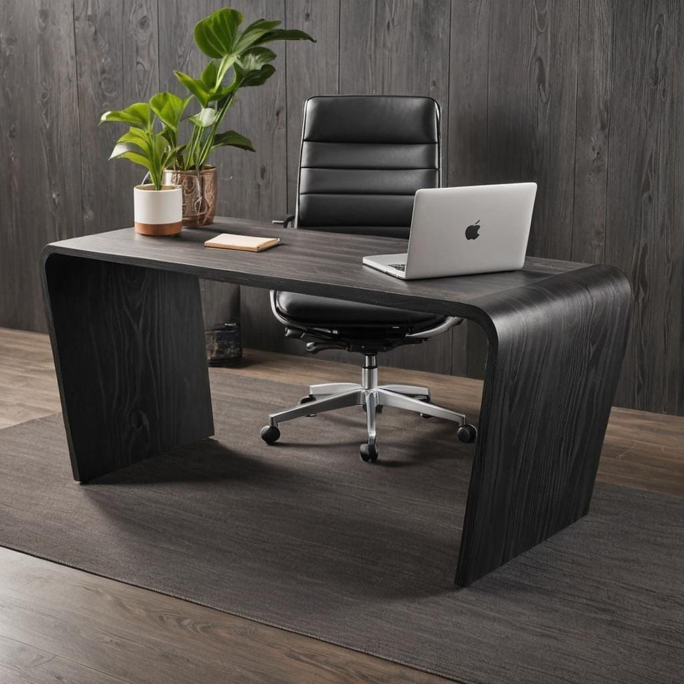 Thumbnail: Designer solid wood desk, natural wood office furniture