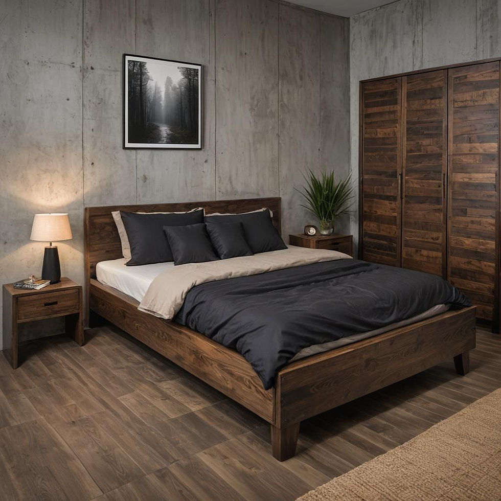 Thumbnail: Solid Oak Wood Bed Frame With Pull Out Drawer, 100% Custom Bedframe, Low Prof...