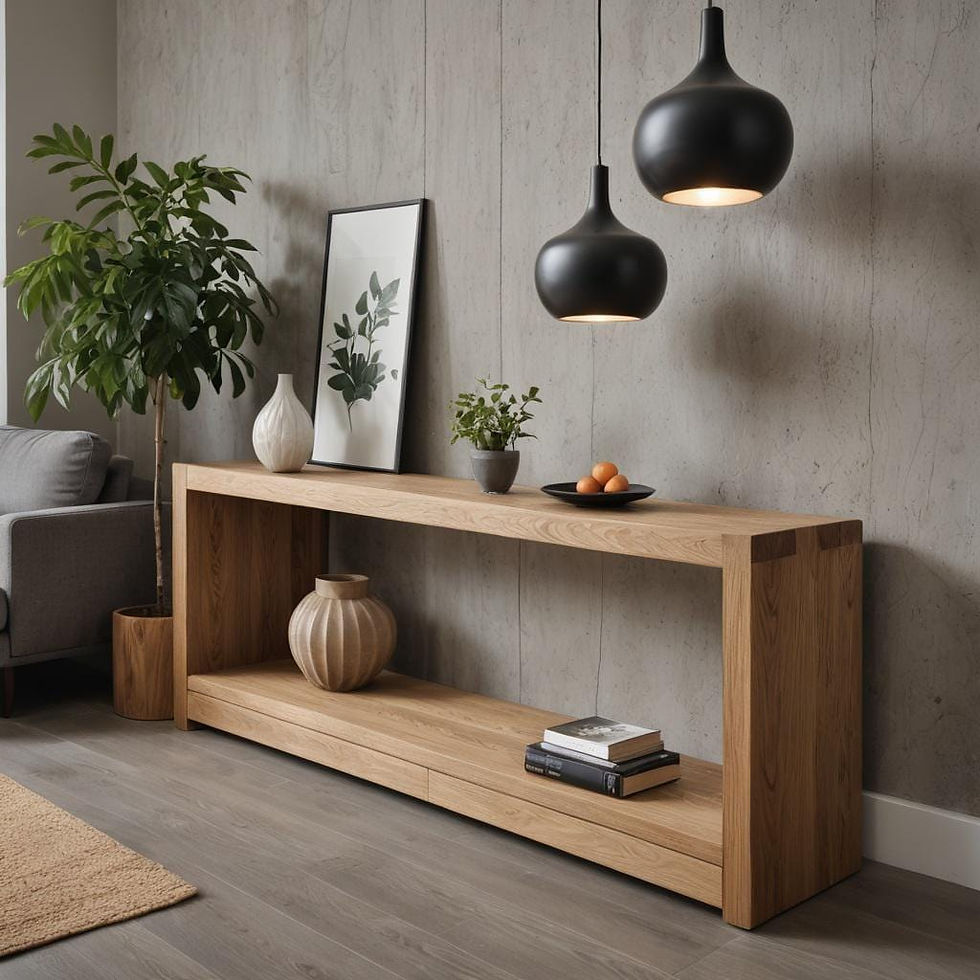 Miniaturbild: Solid Wood Lowboard Sideboard Console Table Cabinet Bedside Table
