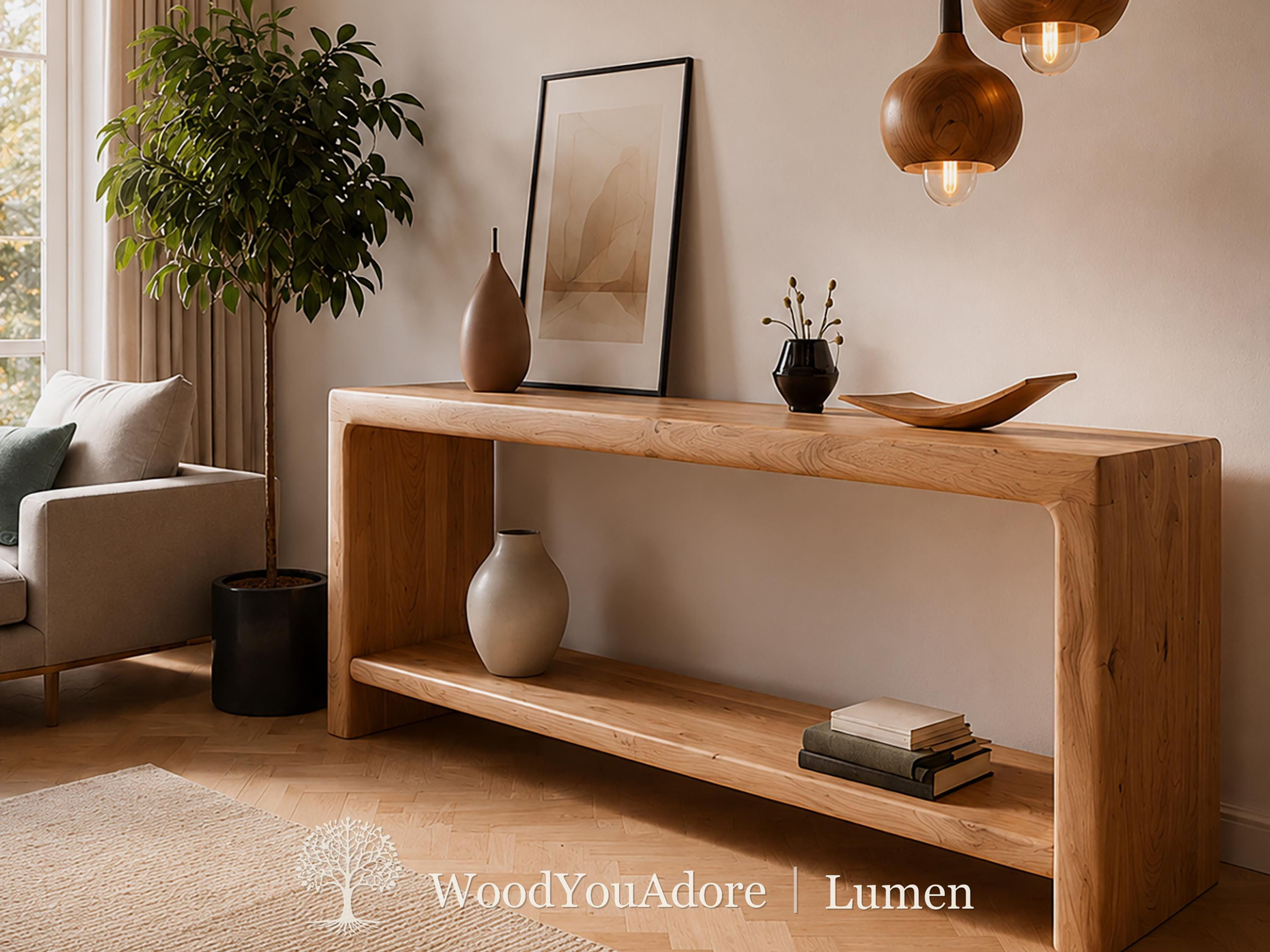 Solid Wood Lowboard Sideboard Console Table Cabinet Shelf Table
