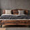 Miniaturbild: Solid Oak Bed Frame with Live Edge Headboard, Various Sizes Twin to Cal King