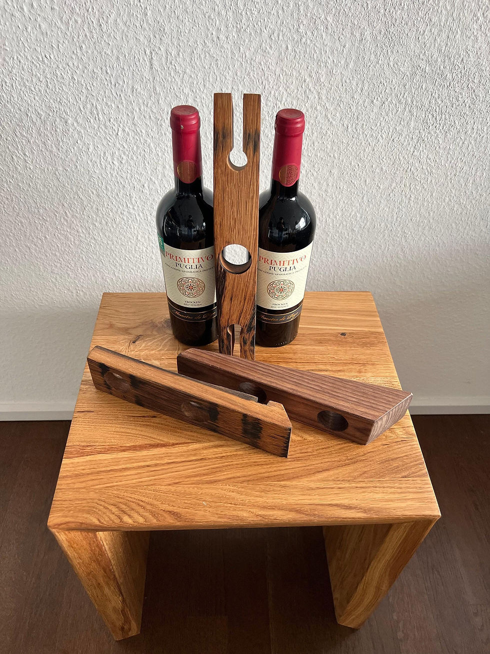 Thumbnail: Balancing Wine Bottle and Glass Holder, Floating Wine Holder, Newly Weds or ...