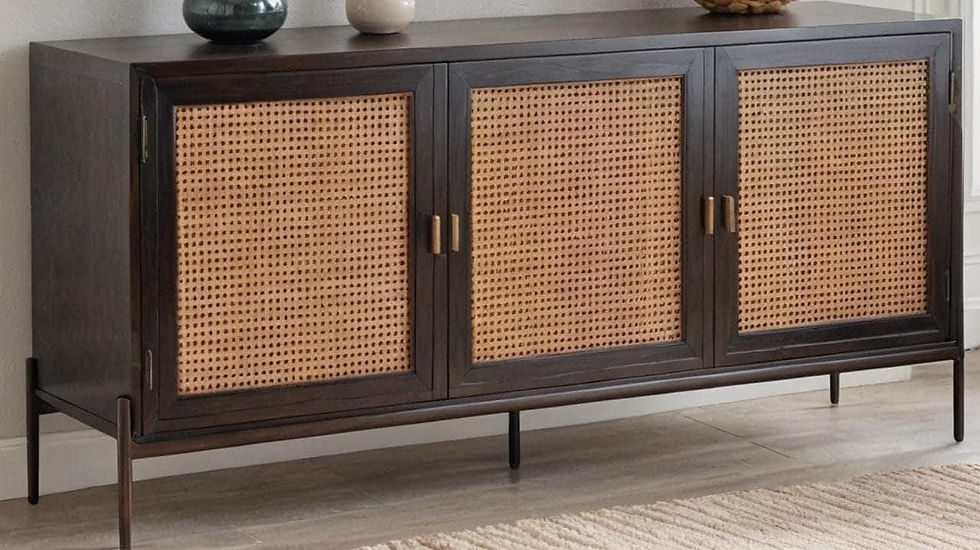 Miniaturbild: Solid Wood Sideboard Console Table Cabinet Shelf