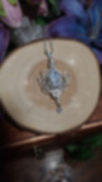 Miniature : LOSSIËN- Opale Dendritique Naturelle, Fil Plaqué Argent