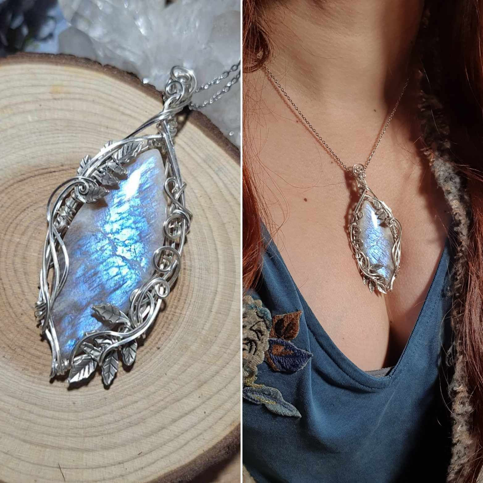 ISIL'LAICALOSSË - Belomorite Naturelle, Fil Plaqué Argent 925