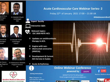 Acute cardiovascular Care Webinar-2.                    22.01.2021 (5:00-9:00 pm, UK time)