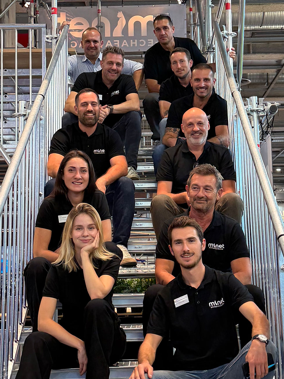 Équipe MINET Échafaudage présente au salon BATIMAT 2026