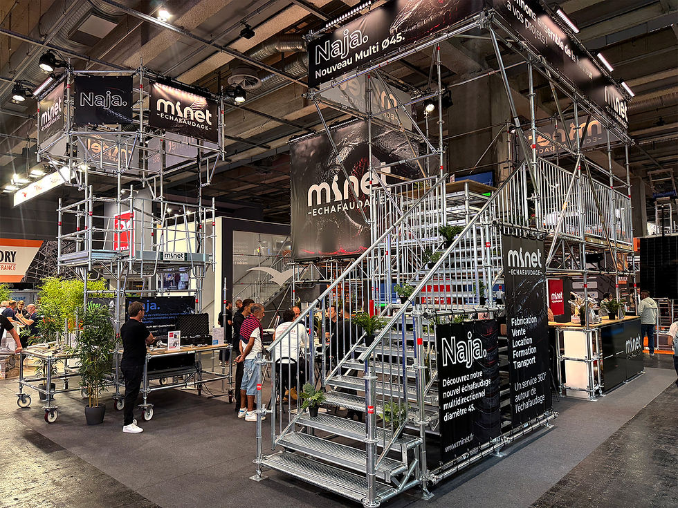 Stand MINET Échafaudage au salon BATIMAT 2026 à Paris