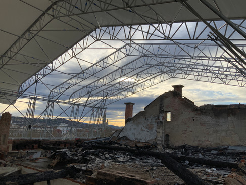 Montage d'un parapluie MINET Échafaudage