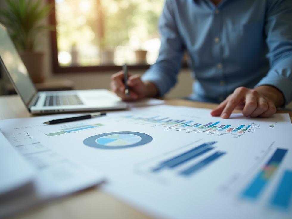 Graphs and charts indicating financial growth and investment strategies with a focus on tax savings.
