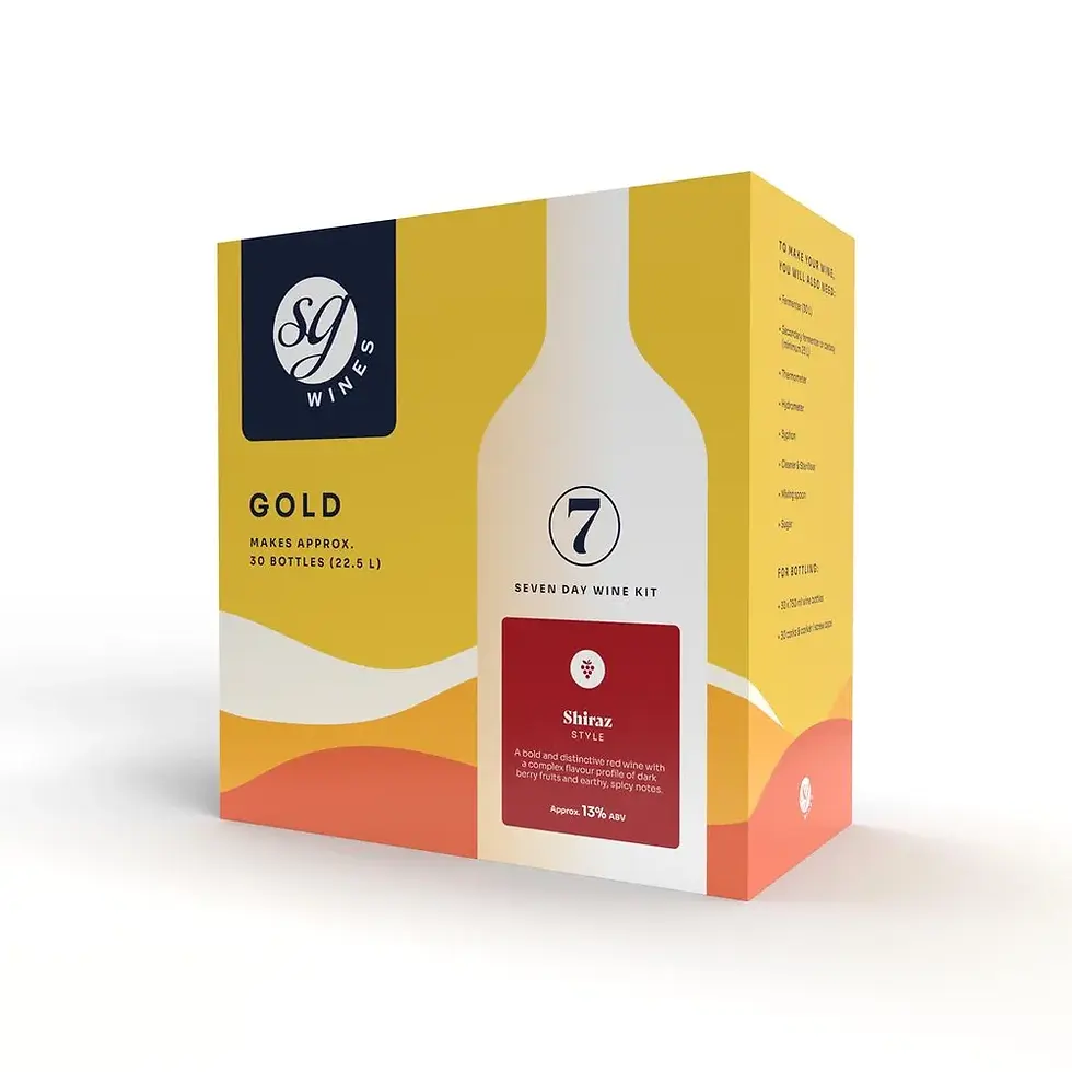 SG Wines Gold 30 Bottle Shiraz Wine Making Kit