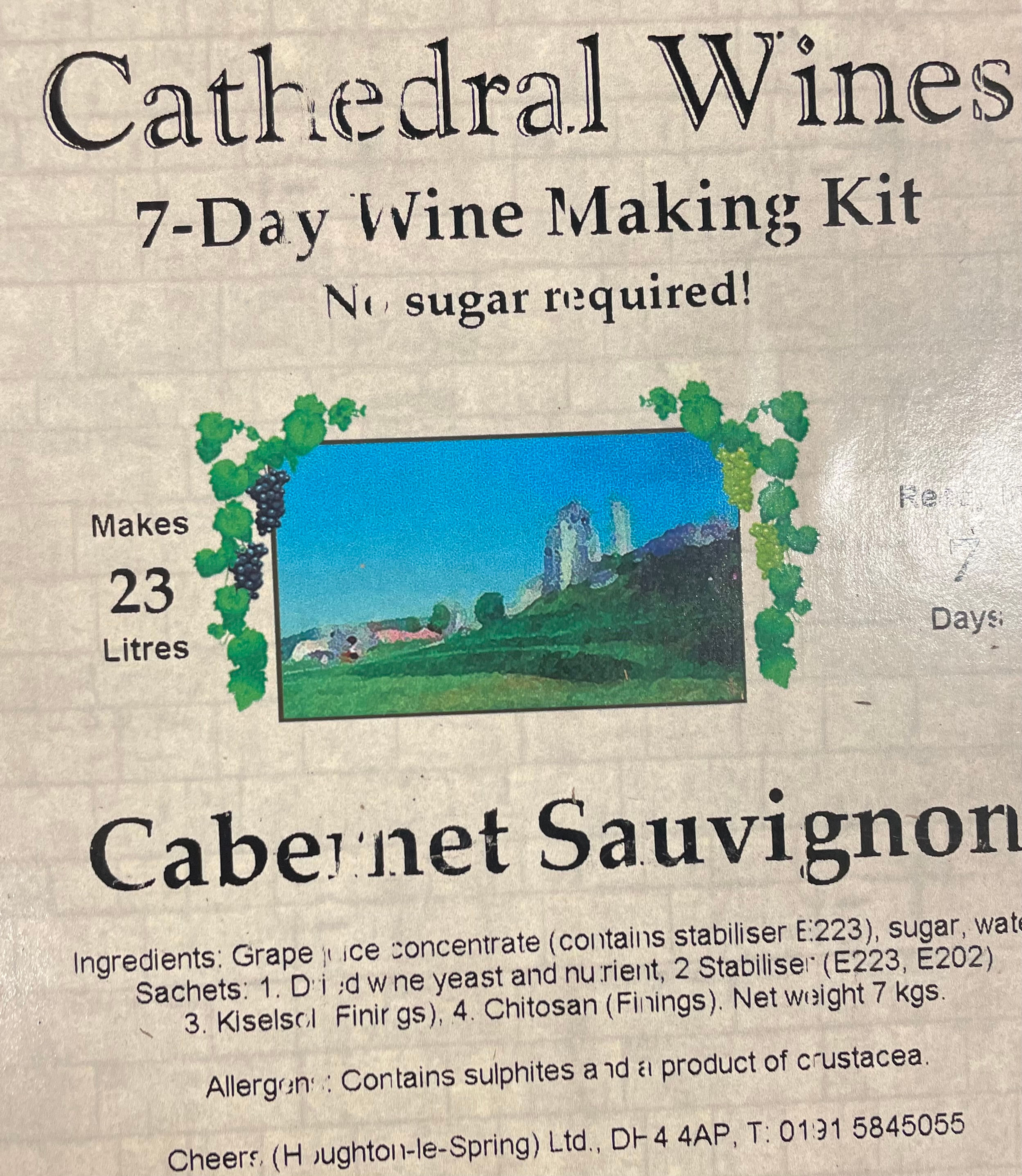 Cathedral Wine Kits (Cabernet Sauvignon)