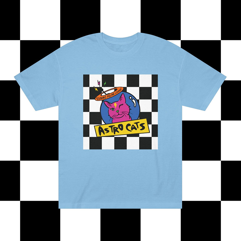 Thumbnail: AstroCats Checkerboard American Apparel Unisex Tee