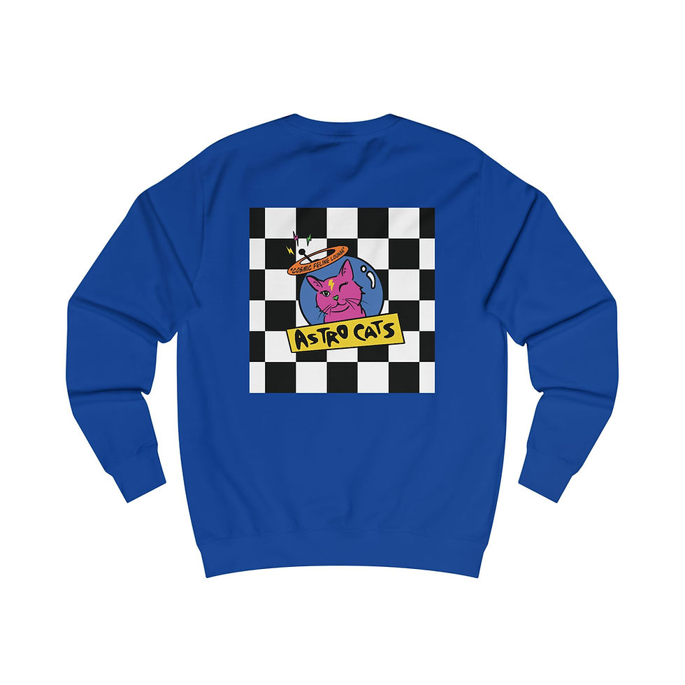 Thumbnail: AstroCats Cosmic Logo Glitch Unisex Pullover Sweatshirt