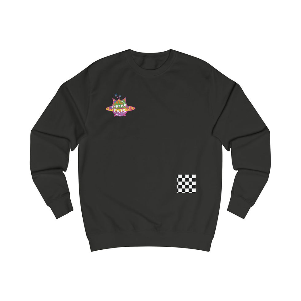Thumbnail: AstroCats Cosmic Logo Glitch Unisex Pullover Sweatshirt
